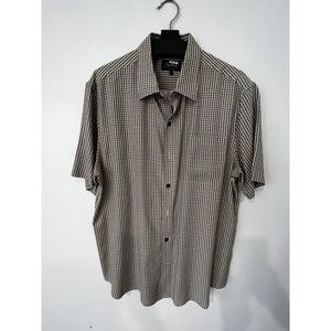 Nat Nast Silk Blend Shirt Large L Men’s Dress Shirt Geometric Pocket Ivory